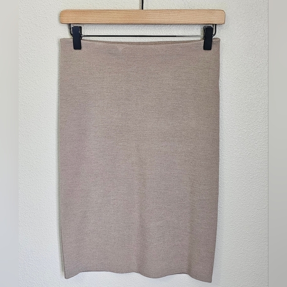 Ralph Lauren Black Label Cashmere Blend Tan Pencil Skirt - Picture 1 of 7
